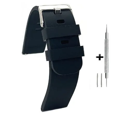 Czarny pasek 20 mm kauczukowy DILOY SBR40.20.01 + GRATIS dwa teleskopy i narzędzie