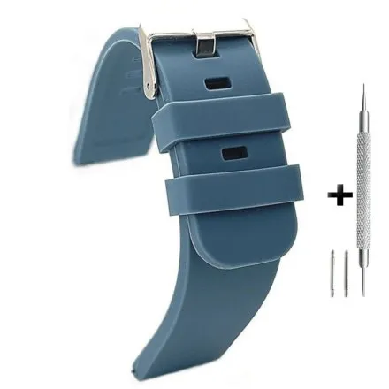 Niebieski pasek 18 mm kauczukowy DILOY SBR40.18.05 + GRATIS dwa teleskopy i narzędzie