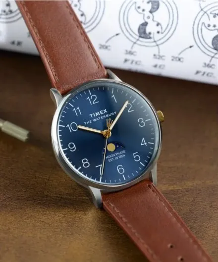 Timex Waterbury Classic Moon Phase TW2W75600 Zegarek męski klasyczny na pasku