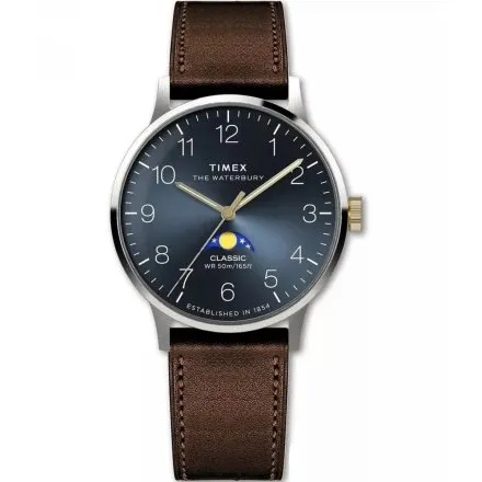 Timex Waterbury Classic Moon Phase TW2W75600 Zegarek męski klasyczny na pasku