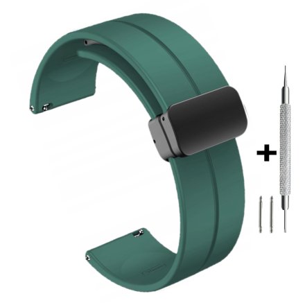 Zielony pasek 22 mm z tworzywa DILOY SBR45.22.27 + GRATIS dwa teleskopy i narzędzie