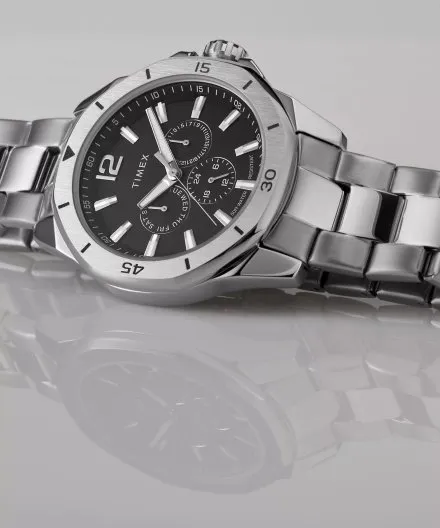 Timex Essex Multifunction TW2W79900 Męski zegarek srebrny na bransolecie