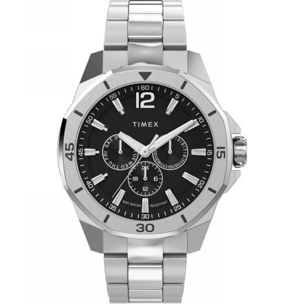 Timex Essex Multifunction TW2W79900 Męski zegarek srebrny na bransolecie