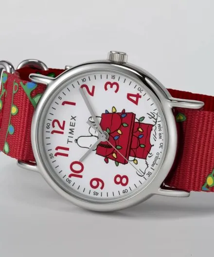 Timex X Peanuts Weekender Holiday TW2W80800 Zegarek Damski Męski na pasku