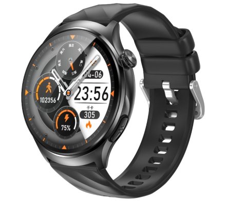 Rubicon RNCF39 czarny smartwatch z pomiarem EKG i cukru SMARUB079