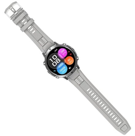 Rubicon RNCF40 srebrny smartwatch z ciśnieniomierzem i kompasem SMARUB097