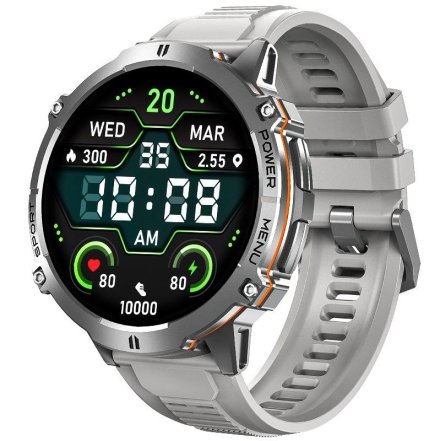 Rubicon RNCF40 srebrny smartwatch z ciśnieniomierzem i kompasem SMARUB097