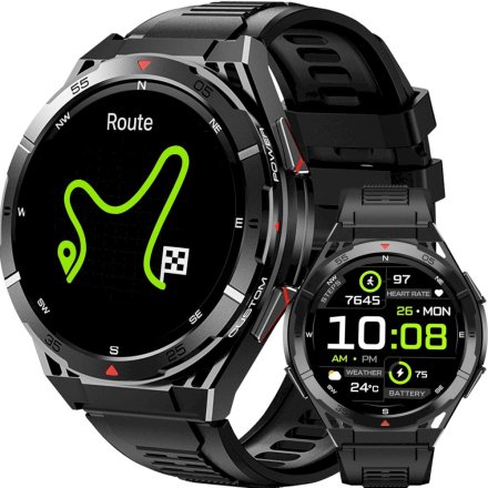 Rubicon RNCF41 czarny smartwatch GPS AMOLED SMARUB098