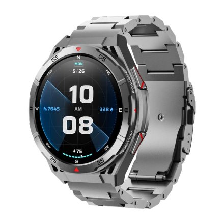 Rubicon RNCF41 srebrny smartwatch na bransolecie GPS AMOLED SMARUB100