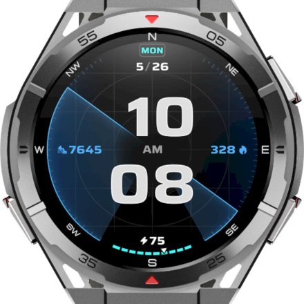 Rubicon RNCF41 srebrny smartwatch na bransolecie GPS AMOLED SMARUB100