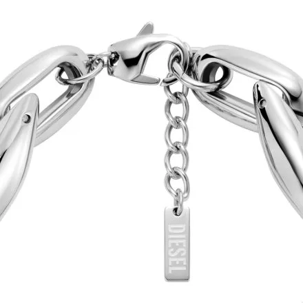Diesel Metamorph bransoletka męska łańcuch srebrna DX1617040