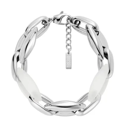 Diesel Metamorph bransoletka męska łańcuch srebrna DX1617040