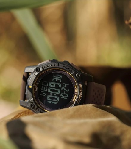 Timex Expedition Ridge Solar Chronograph TW4B33800 Zegarek męski sportowy czarny z paskiem