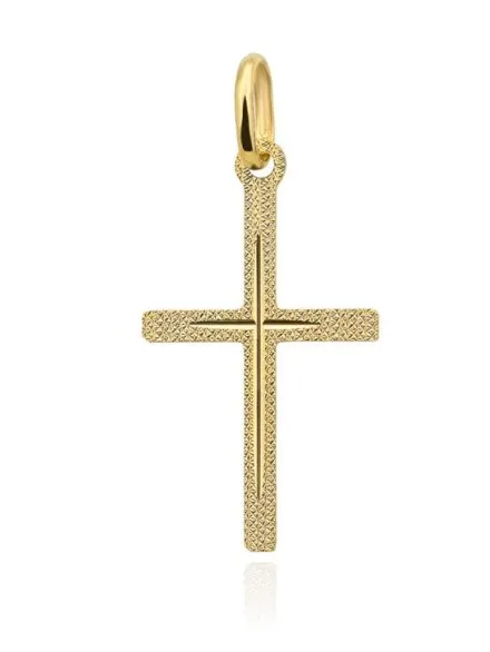 Zawieszka złoty krzyżyk zdobiony mały • Złoto 585 0.36 g