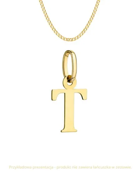Zawieszka złota literka T • Złoto 585 0.24 g