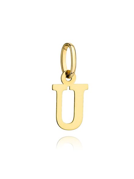 Zawieszka złota literka U • Złoto 585 0.26 g