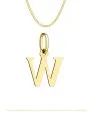 Zawieszka złota literka W • Złoto 585 0.32 g