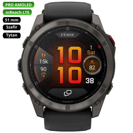 Zegarek Garmin Fenix 8 PRO 51mm AMOLED LTE Czarny Tytanowy 010-03199-01