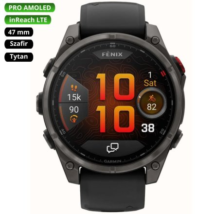 Zegarek Garmin Fenix 8 PRO 47mm AMOLED LTE Czarny Tytanowy 010-03198-01