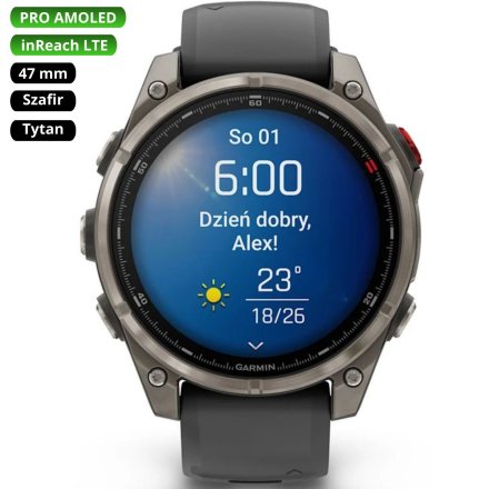Zegarek Garmin Fenix 8 PRO 47mm AMOLED LTE Tytanowy 010-03198-11