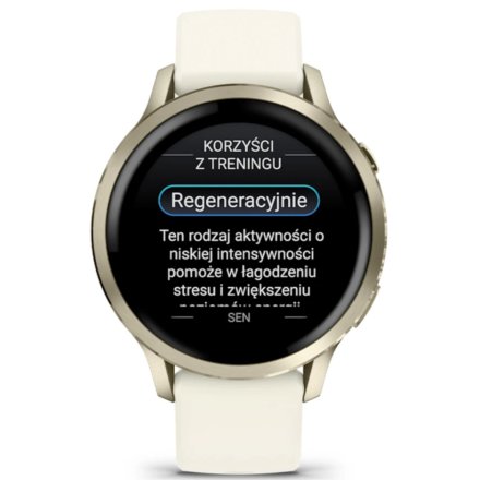 Smartwatch Garmin Venu 4 41 mm złoty damski zegarek sportowy 010-03013-00