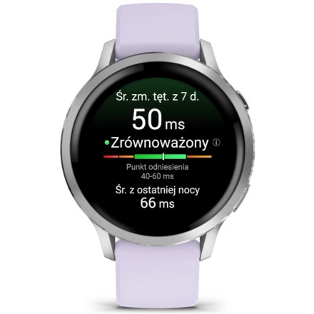 Smartwatch Garmin Venu 4 41 mm srebrny damski zegarek sportowy 010-03013-01