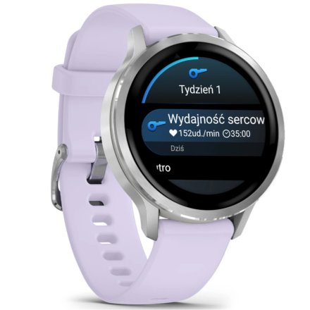 Smartwatch Garmin Venu 4 41 mm srebrny damski zegarek sportowy 010-03013-01