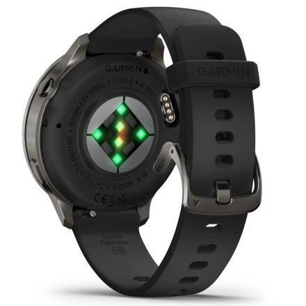 Smartwatch Garmin Venu 4 41 mm czarny damski zegarek sportowy 010-03013-02