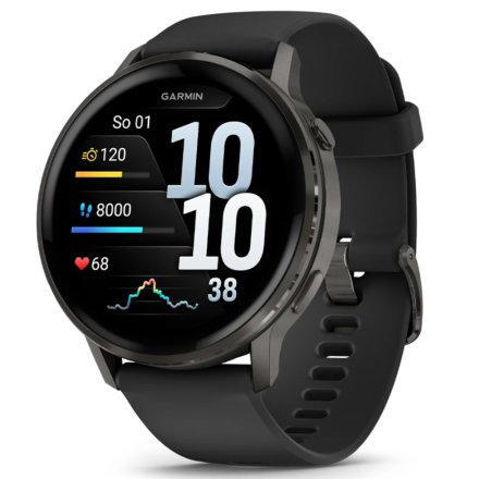 Smartwatch Garmin Venu 4 45 mm czarny zegarek sportowy 010-03014-00