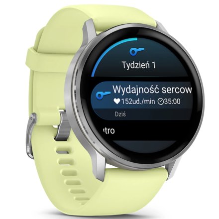 Smartwatch Garmin Venu 4 45 mm srebrno-żółty zegarek sportowy 010-03014-02