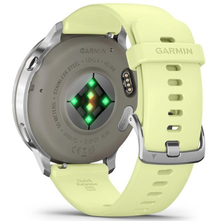 Smartwatch Garmin Venu 4 45 mm srebrno-żółty zegarek sportowy 010-03014-02