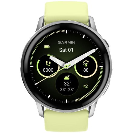 Smartwatch Garmin Venu 4 45 mm srebrno-żółty zegarek sportowy 010-03014-02