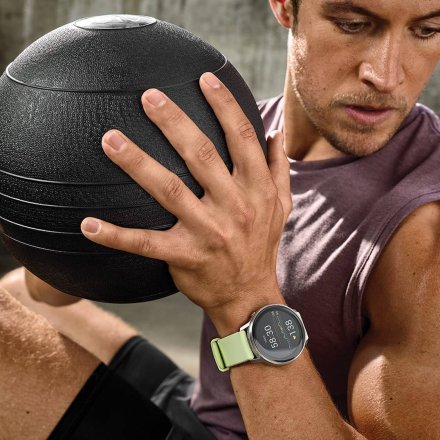 Smartwatch Garmin Venu 4 45 mm srebrno-żółty zegarek sportowy 010-03014-02