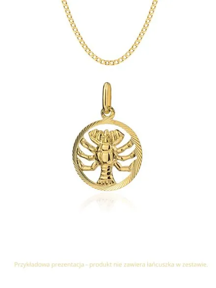 Zawieszka złota znak zodiaku RAK • Złoto 585 0.83 g