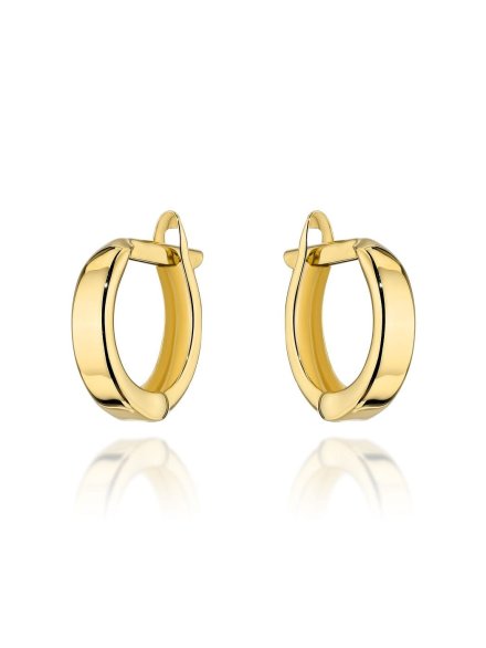 Kolczyki złote gładkie kółeczka • Złoto 585 0.92 g