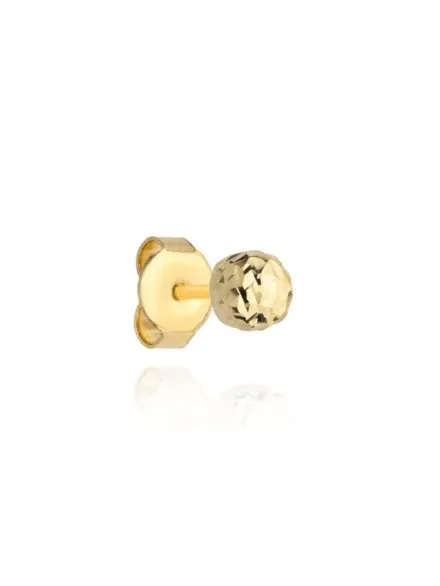 Kolczyki złote kulki super lekkie diamentowane 3 mm • Złoto 333 0.29 g