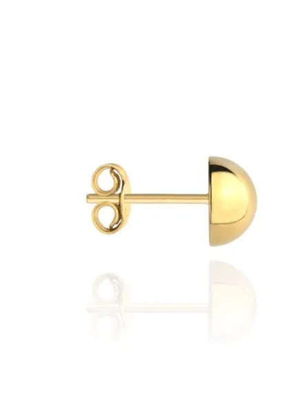 Kolczyki pół kulki śr. 7 mm na sztyfcie super lekkie • Złoto 585 0.69 g