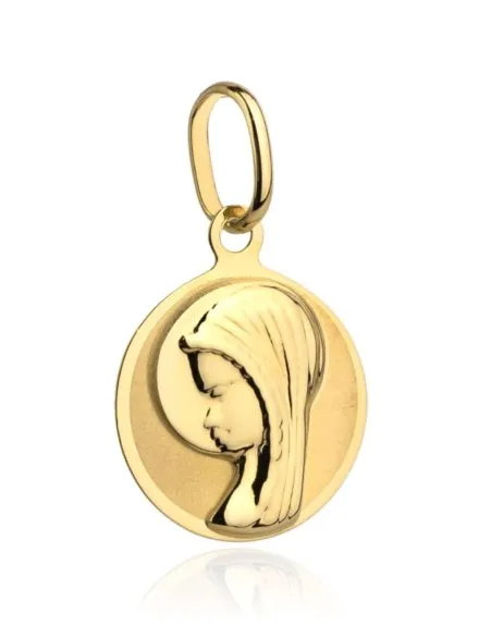 Złota zawieszka medalik Matka Boska w kółku • Złoto 585 0.53 g