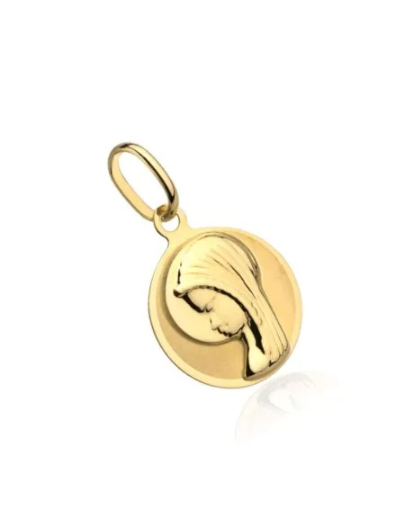 Złota zawieszka medalik Matka Boska w kółku • Złoto 585 0.53 g