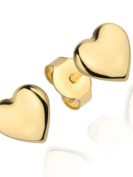 Kolczyki złote super lekkie serduszka • Złoto 585 0.51 g