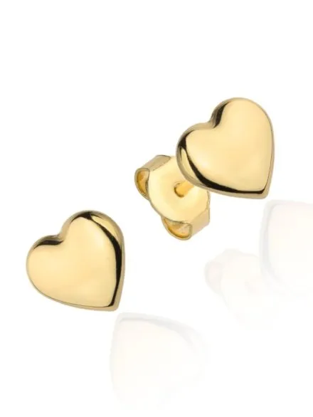 Kolczyki złote super lekkie serce • Złoto 585 0.47 g