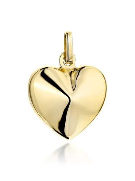  Zawieszka złota gładkie serce 3D • Złoto 585 0.66 g