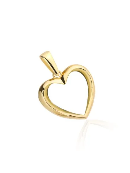 Zawieszka złota kontur serca duża • Złoto 585 0.70 g