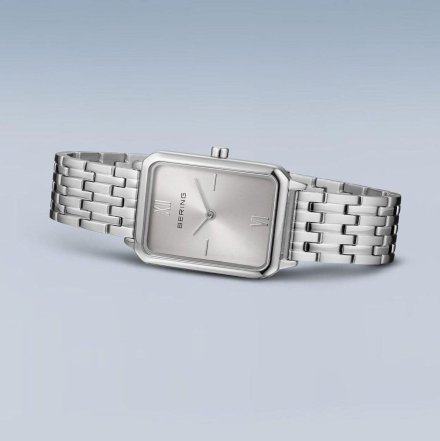 Bering Classic zegarek damski prostokąt srebrny 17423-700