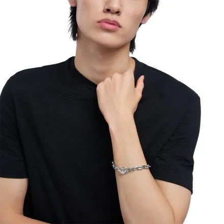 Emporio Armani Eagle Logo bransoletka męska stalowa EGS3236040