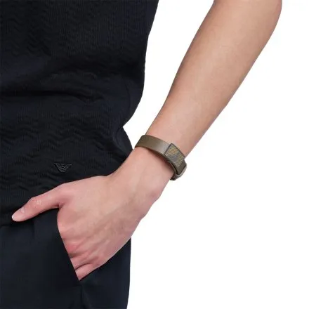 Emporio Armani Eagle Logo bransoletka męska skórzana EGS3240060