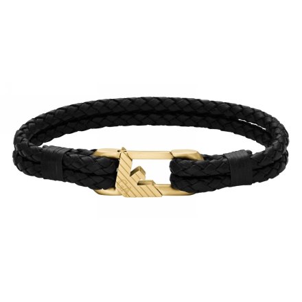 Emporio Armani Eagle Logo bransoletka męska skórzana EGS3245710