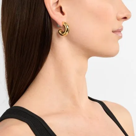 Michael Kors Premium kolczyki damskie złote kółka MKJ8510931