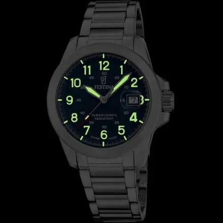 Festina Field Swiss Made Zegarek Męski z niebieską tarczą + 2 paski 20081/2