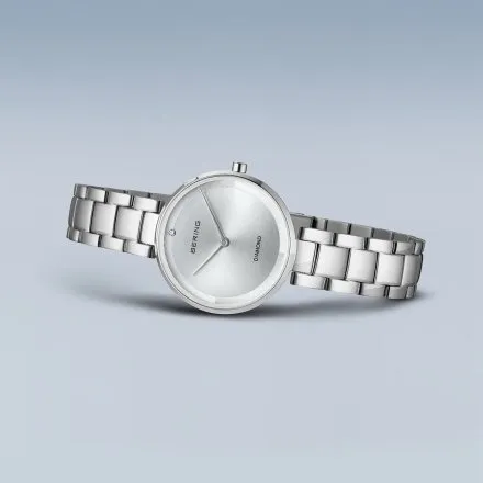 Bering Classic zegarek damski srebrny na bransolecie 17529-700